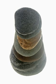 Five stones balanced on top of eachother