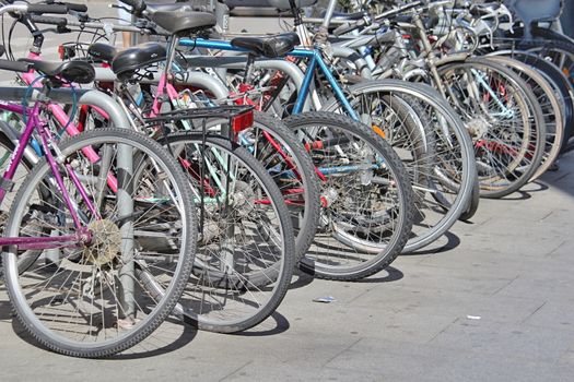Photo of Bicycles in the City made in the late Summer time in Spain, 2013