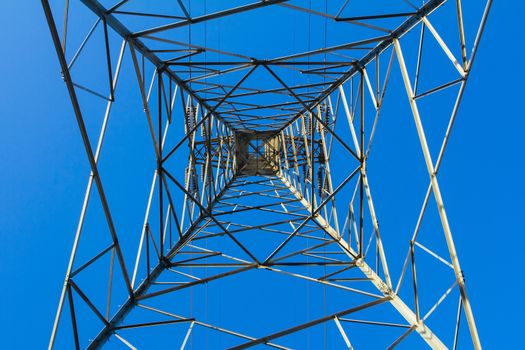Power tower with the sky background