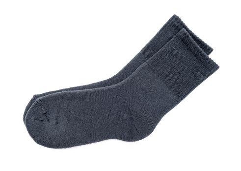 gray socks on a white background