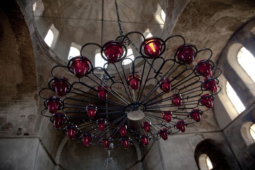 The Byzantine church of Panagia Kosmosoteira. Located in the village Feres at north Greece