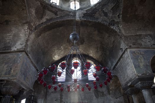 The Byzantine church of Panagia Kosmosoteira. Located in the village Feres at north Greece