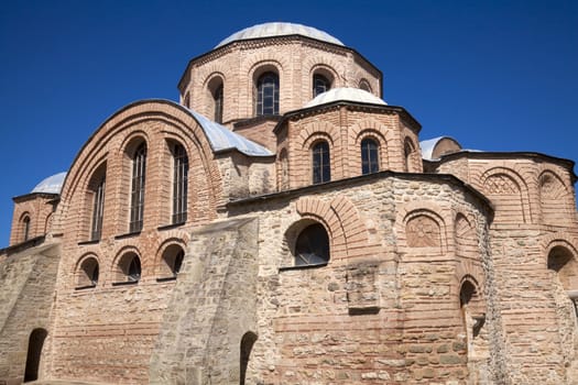 The Byzantine church of Panagia Kosmosoteira. Located in the village Feres at north Greece