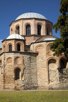 The Byzantine church of Panagia Kosmosoteira. Located in the village Feres at north Greece