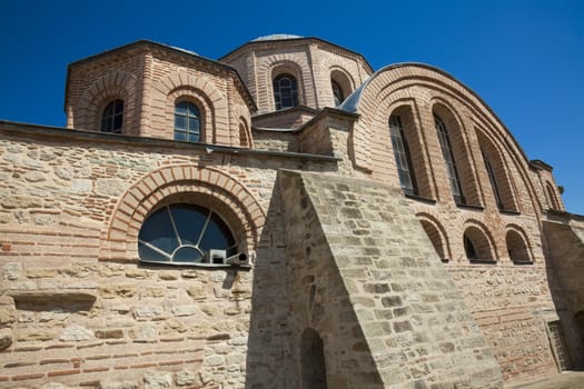 The Byzantine church of Panagia Kosmosoteira. Located in the village Feres at north Greece