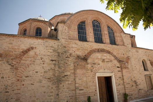 The Byzantine church of Panagia Kosmosoteira. Located in the village Feres at north Greece