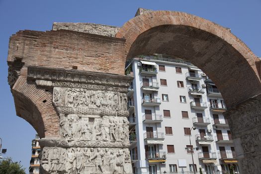 Arch of Galerius in Thessaloniki, Greece, unesco heritage site.