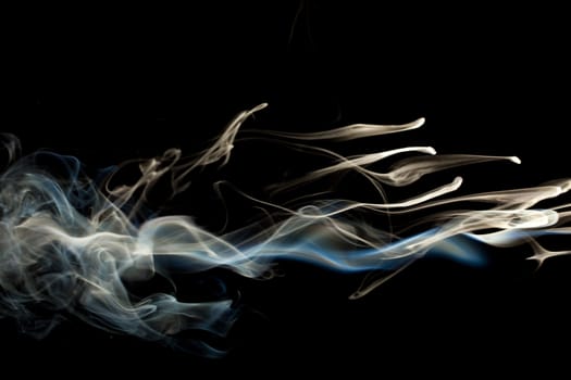 Smoke on black background