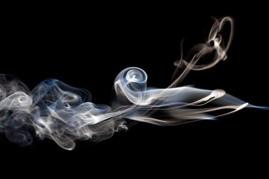 Smoke on black background