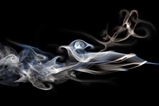 Smoke on black background