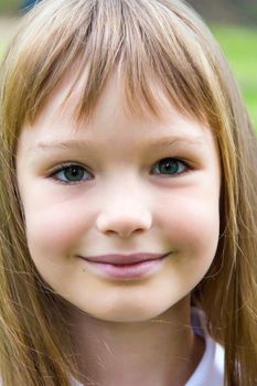 Photo of cute girl with long hair