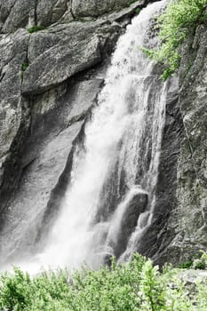 Formazza Valley, waterfall in summer season - Piedmont, Italy