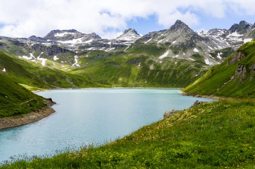 lake Vannino, Formazza valley in a summer day - Piedmont, Italy