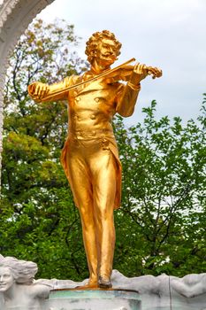 Johann Strauss statue at Stadtpark in Vienna, Austria