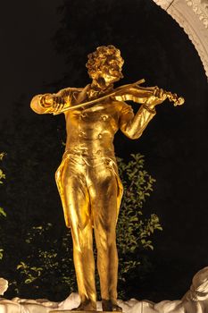 Johann Strauss statue at Stadtpark in Vienna, Austria