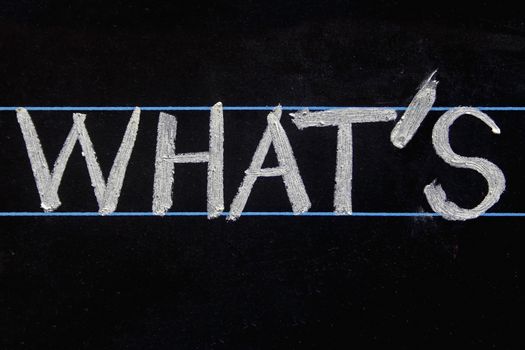 What's word handwritten on black chalkboard