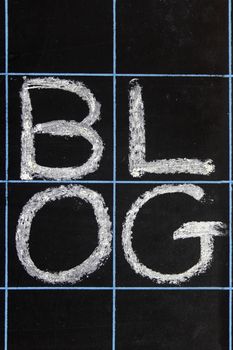 blog word handwritten on a blackboard