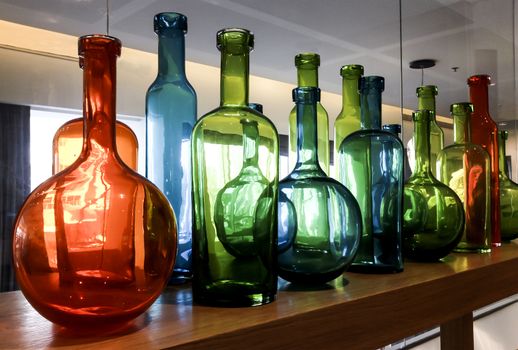 Glass art on display