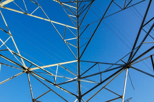 Power tower with the sky background
