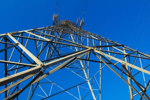 Power tower with the sky background