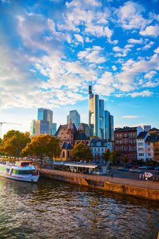 Frankfurt am Maine, Germany cityscape at sunset