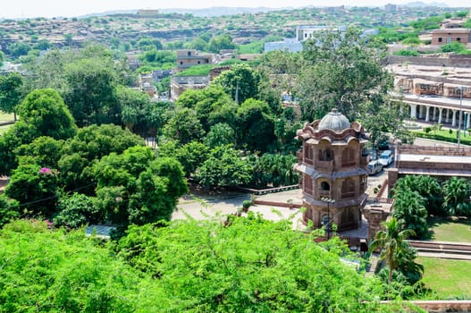 Ruins of temples of ancient city of Mandor, Jodhpur, Rajasthan, India