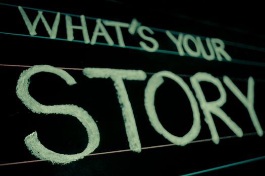 what���s your story question written on blackboard