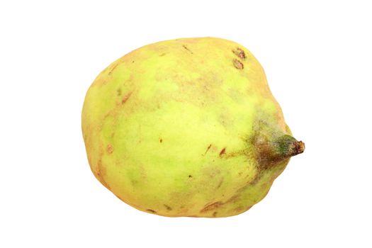 yellow quince fruit isolated  over white background