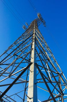 Power tower with the sky background