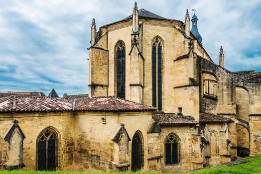 cathedral church in the beautiful city of Sarlat Dordogne Perigord France