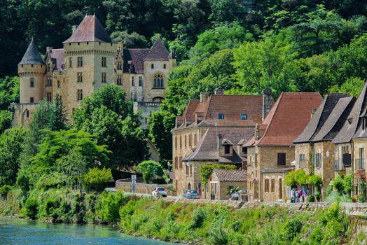 La Roque Gageac, France - June 22, 2012: beautiful village of La Roque Gageac Dordogne Perigord France