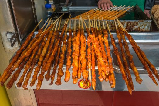 traditional chinese street food cuisine in Shanghai in the popular republic of China