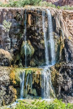 ma'in hot springs waterfall in Jordan
