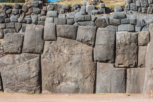 Sacsayhuaman, Incas ruins in the peruvian Andes at Cuzco Peru