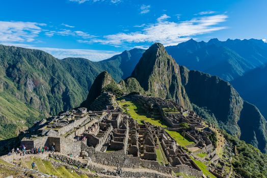 Machu Picchu, Incas ruins in the peruvian Andes at Cuzco Peru