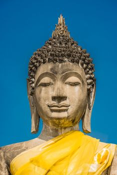 buddha statue portrait Wat Yai Chai Mongkhon Ayutthaya Bangkok Thailand