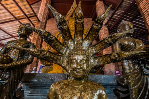 buddha statue portrait at Wat Yai Chai Mongkhon Ayutthaya Bangkok Thailand
