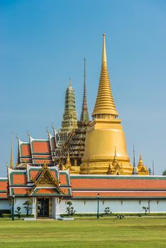 Grand Palace courtyard western porch Wat Phra Kaew temple of the emerald buddha at Bangkok Thailand
