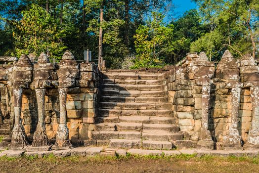 elephant terrace Angkor Thom Cambodia