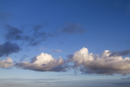 Blue sky background with clouds