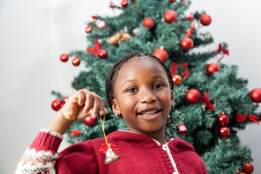 4-6, african, apartment, balls, bell, black, celebration, cheerful, child, childhood, christmas, cute, decoration, decorations, festive, festivity, girl, happy, home, horizontal, house, household, joyful, kid, life, little, living, model, old, one, person, portrait, pretty, property, red, releases, room, smile, smiling, sweater, time, tree, xmas, years, young