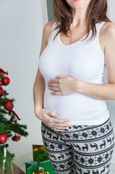 35-40, abdomen, attractive, baby, beautiful, belly, caucasian, charming, christmas, family, female, gift, gorgeous, hand, hands, happiness, happy, lovely, maternal, maternity, merry, model, mom, mommy, mother, motherhood, old, pregnancy, pregnant, prenatal, property, release, tradition, tree, tummy, vertical, white, winter, woman, xmas, years