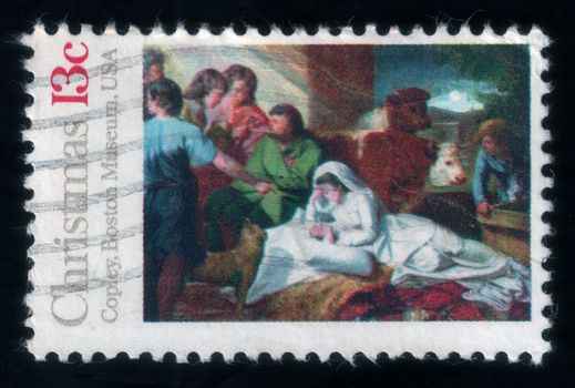John Copley's painting, Boston Museum. Christmas Postage Stamp, uploaded in 2014