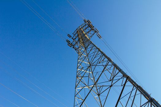 Power tower with the sky background