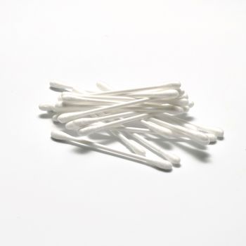 cotton buds on a white bacground