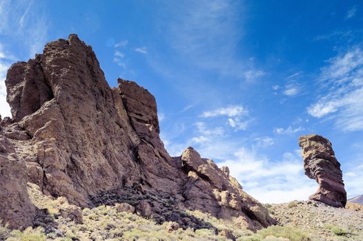 Mountain landscape of Teide National Park. Tenerife, Canary Islands