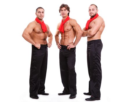 Show, striptease. Handsome guys with sexy body