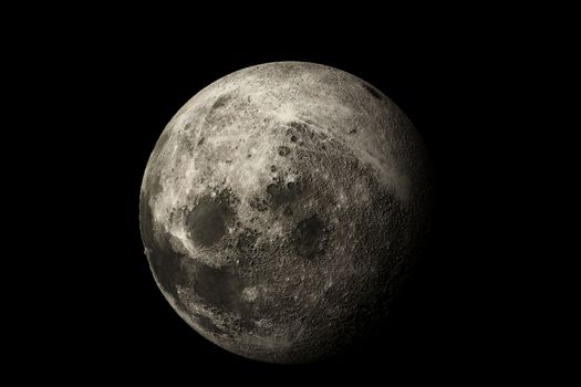 A computer graphic rendering of the Moon