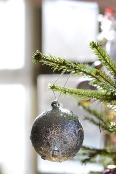 christmas ball on a tree