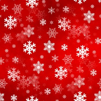 Light red winter Christmas snowflakes with a seamless pattern as background image.